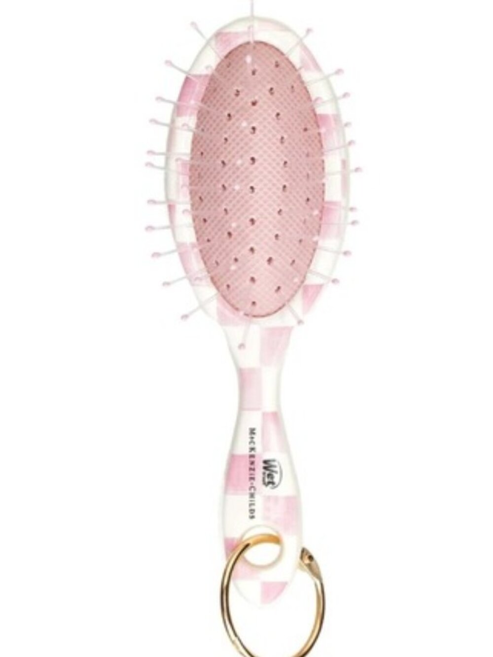 Wet Brush x MacKenzie-Childs Pink Floral Mini Detangler Keychain - NWT